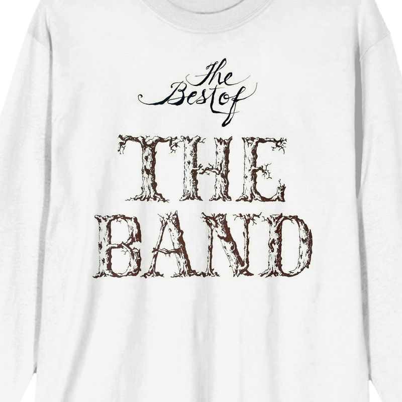 The Band The Best Of The Band Album Cover Men's White Long Sleeve Tee, 2 of 3