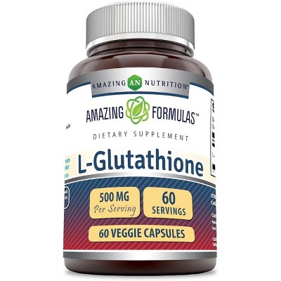 Amazing Formulas LGlutathione 500 Mg 60 Veggie Capsules