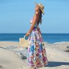 Women's Vibrant Floral Print Maxi Dress for Beach Getaways - Cupshe - 2 of 4