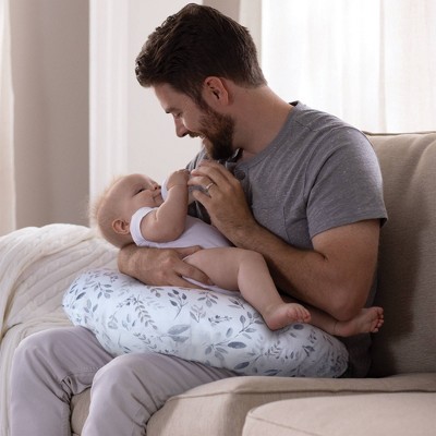 Boppy Nursing Pillow Original Support, Gray Taupe Leaves