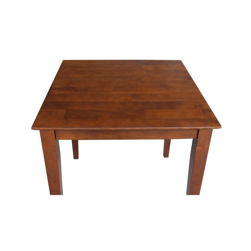 Solid Wood Top Dining Table with Shaker Legs Brown - International Concepts, 5 of 7