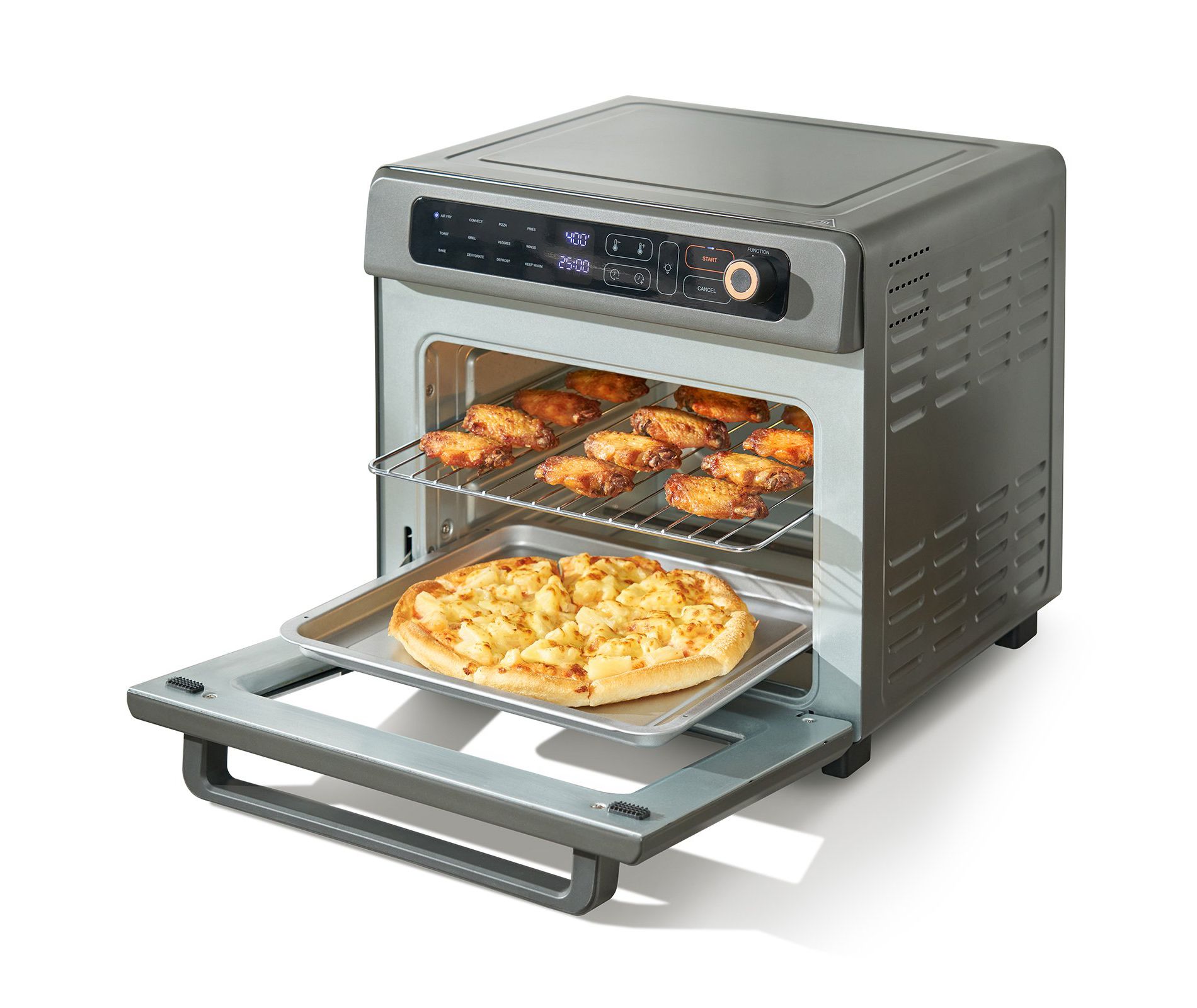 12 in 1 Air Fryer Toaster Oven 25L Countertop Convection Oven 1700W Fits 12 Slice Toast