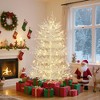 SeaCamel 6FT Pre-Lit Aspen Fir Artificial Christmas Tree - 623 Snow Flocked Tips, 420 Warm White LEDs, Hinged for Holiday Home & Party Decor - 2 of 4