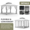 11x11 Pop Up Canopy Tent with Mosquito Netting, Outdoor Canopy Shelter Easy Setup, Water & UV Resistant - Gray - 2 of 4