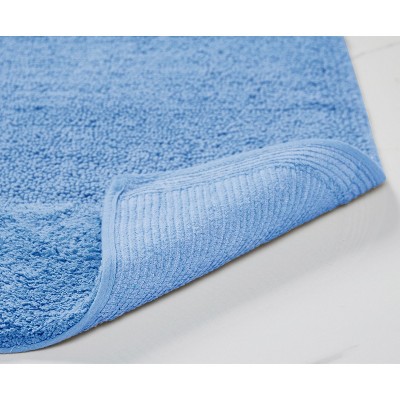 Granada Dark Blue Cotton Tufted Non-Slip Contour Bath Rug