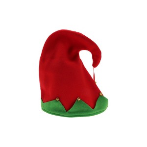 Unique Bargains Christmas Hat Christmas Elf Hat Thick Brushed Fabric 12.6"x12.2" 1 Pc - 1 of 4