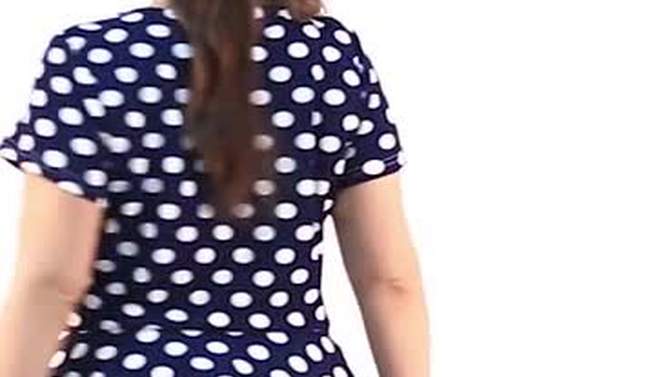 Agnes Orinda Women's Plus Size Polka Dots Fashion Workout Elegant Short Sleeves Peplum Top, 2 of 9, play video
