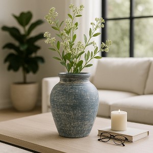 Charming Terracotta Vase with Handles - Elegant Home Decor for Living Room, Bedroom, Office and Room Display - 1 of 4