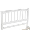 Wood Platform Bed Twin size Platform Bed White - 3 of 4