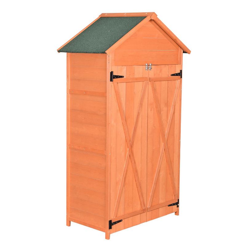 Solid Wood Patio Tool Sheds Outdoor Storage Shed with Lockable Doors - The Pop Home, 2 of 8