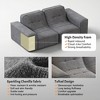 Hrinhom 83.6"W Modular Sectional Sofa,Modern Sparkling Chenille Couch with Tufted Design - 4 of 4