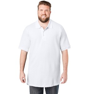 KingSize Longer-Length Shrink-Less Piqué Polo Shirt - 1 of 4
