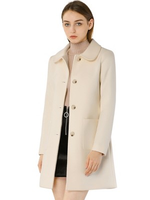 Tavimart Vintage Brown Fashion Caot Women Autum Winter Trun Down Collar Single Breasted Outwear Ladies Classic Simple Jacket Caots
