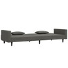 vidaXL Elegant 2-Seater Sleeper Sofa Bed with Pillows - Convertible Velvet Loveseat - Dark Gray - Ideal for Home, Office, Small Spaces - 3 of 4