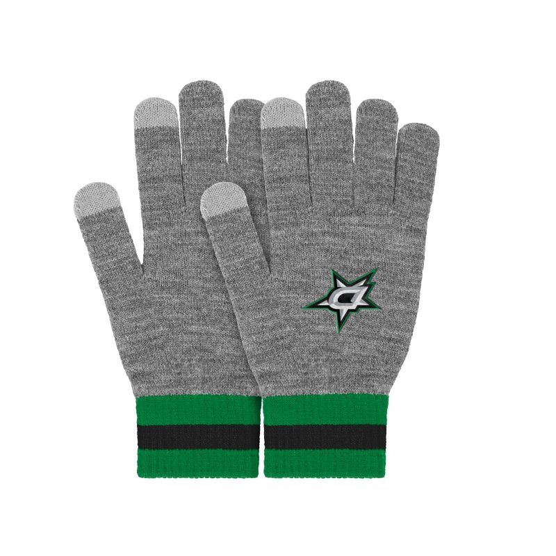NHL Dallas Stars Gray Big Logo Glove, 4 of 5