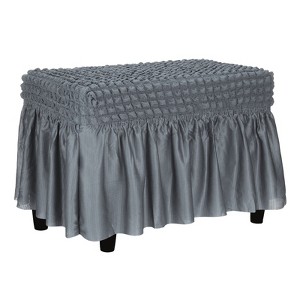 Unique Bargains Stretch Scratch-Resistant Bubble Lattice Footstool Cover Fit Length 24"-39" - 1 of 4