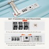 URECOVER Luggage Set 3pcs, 20/24/28in, USB Port, Front Opening, Airline Carry-on, Cup Holder, ABS Hard Shell, Spinner Wheels, Light Blue - 2 of 4