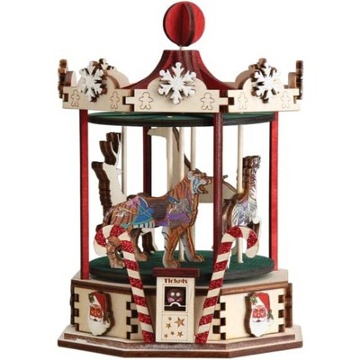 Old World Christmas Ginger Cottage Wooden Ornament, Carousel
