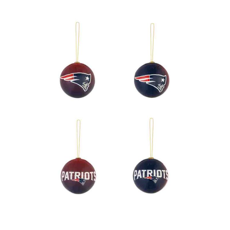Evergreen Holiday Ball Ornaments, Set of 12, New England Patriots, 3 of 5