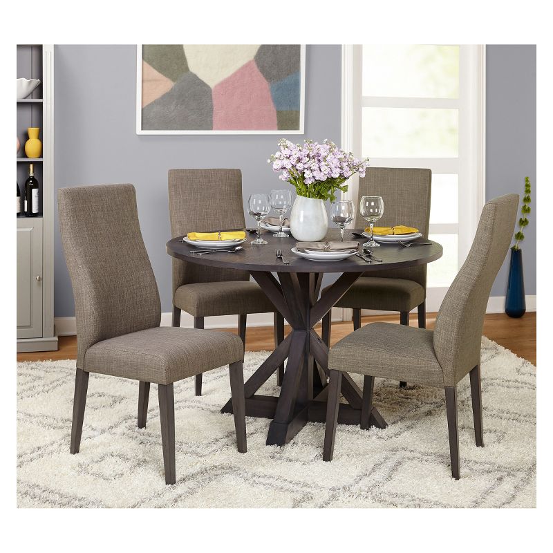5pc Glen Round Dining Set Gray - Buylateral, 3 of 9