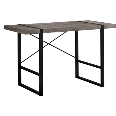 HomeRoots 24" Taupe and Black Computer Desk