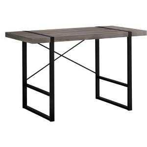 HomeRoots 24" Taupe and Black Computer Desk - 1 of 4