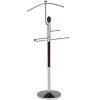 Kings Brand Furniture - Walnut Finish Wood & Metal Suit Valet Rack Stand Organizer - 3 of 3