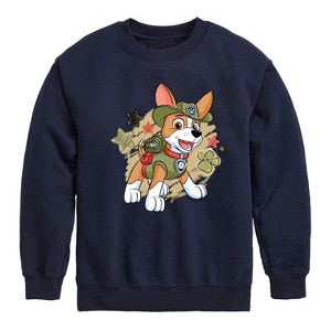 Boys' - Paw Patrol - Tracker Paw Patrol Graphic Long Sleeve Fleece Sweatshirt - 1 of 4