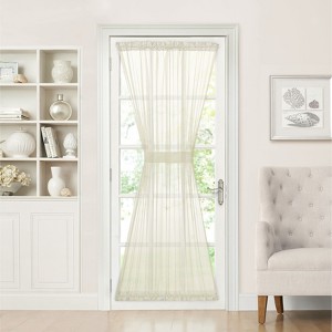 GoodGram Sheer Elegance Voile Door Panel, 60 By 72-inch, Beige - 52 in. W x 72 in. L - 1 of 1