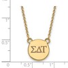 Black Bow Jewelry 14k Yellow Gold Plated Sterling Silver Sigma Delta Tau Greek Life Necklace 18 Inch - image 3 of 4