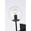 Elegant Lighting Neri 2 lights black and clear glass wall sconce - 4 of 4