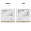 Amanti Art Mirror Makeover Bathroom Mirror Frame Border Kit - Fully Assembled Peel and Stick Frame - Mirror NOT Included - Dove Greywash Narrow Trim - 4 of 4