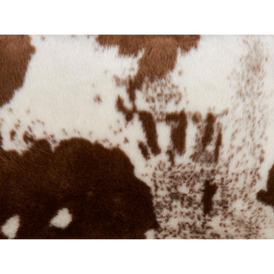 Urban Faux Cowhide Brown and White Square Pillow