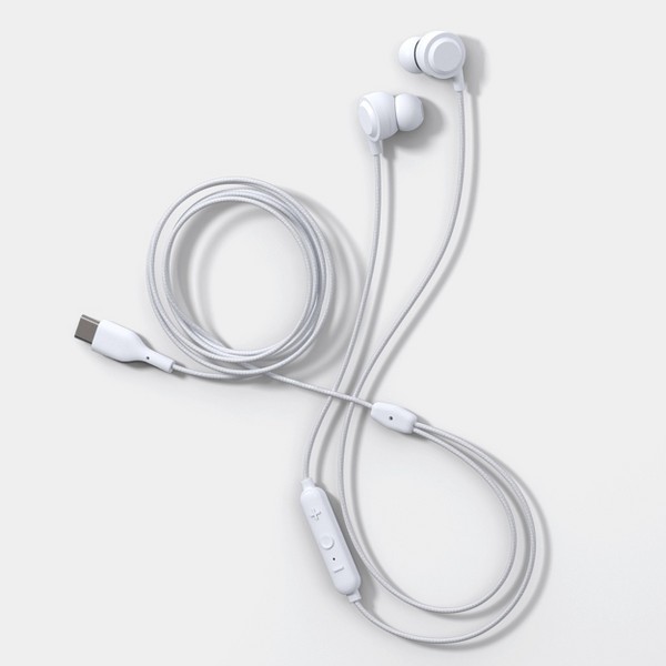 Audífonos intrauditivos con micrófono USB-C - heyday™ Blanco 2