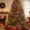SEVOBAL Tree Ornaments 6PCS Set 3.9" Christmas Ball Ornaments Holiday Decor Xmas Tree Hanging Decorations Xmas Tree Accessories, Red, 3.9"*3.9"*3.9" - 3 of 4