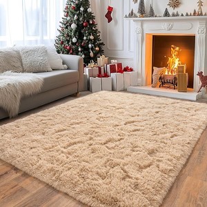 Soft Shag Area Rug 6x9 for Living Room or Bedroom, Fluffy Non-Slip Plush Carpet, Cozy Fuzzy Indoor Rug for Kids Room - 1 of 4