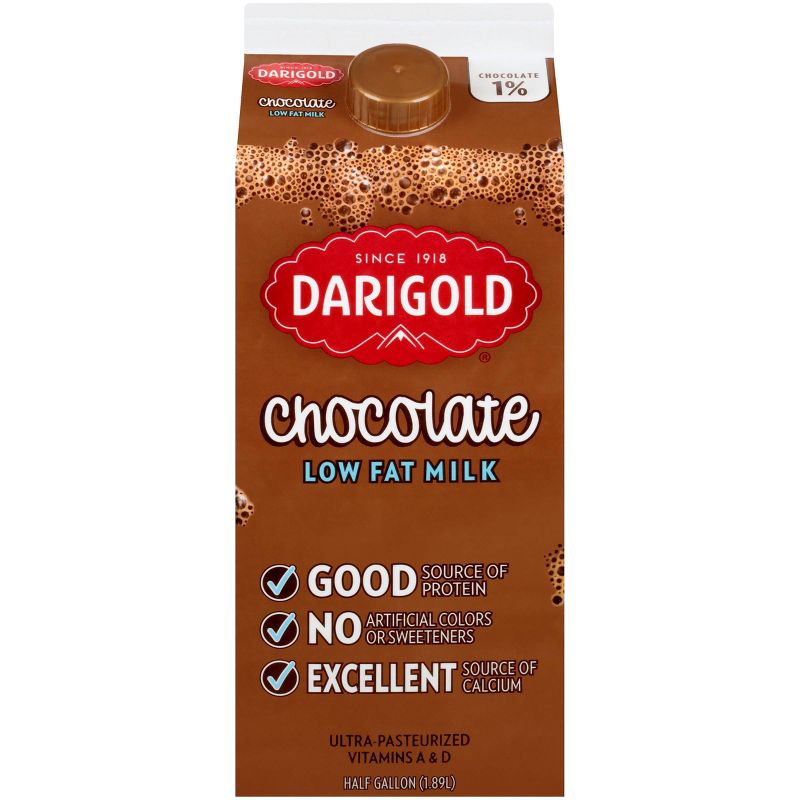 Darigold 1% Chocolate Milk - 0.5gal, 1 of 4
