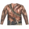 Men's Commando (Front Back Print) Long Sleeve Costume T-Shirt - 3 of 4