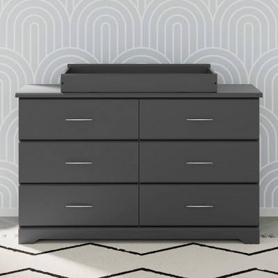 Storkcraft Brookside 6-Drawer Dresser with Changing Topper and Changing Pad