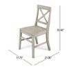 Lyngins Farmhouse Armless Dining Chairs (Set of 2) – Acacia Wood Kitchen Chair, Living Room Chair with X-Shaped Backrest - 2 of 4