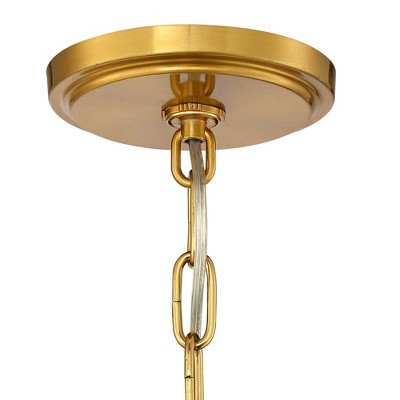 Antique Brass 6-Light Wagon Wheel Chandelier