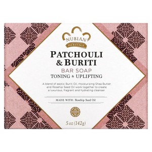Nubian Heritage Bar Soap Patchouli & Buriti 5 Oz Moisturizing, Rejuvenating Soap with Patchouli Oil and Buriti for Radiant Skin - 1 of 4