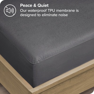 Twin XL Gray Waterproof Cotton Mattress Protector