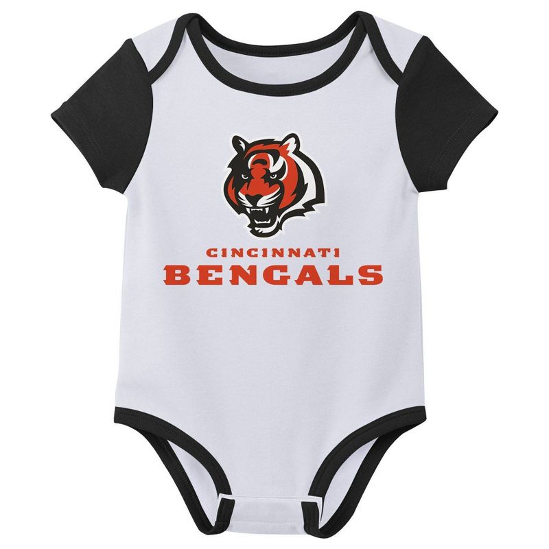 NFL Cincinnati Bengals Infant Boys&#39; 3pk Bodysuit, 3 of 5