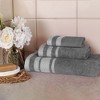 Cotton Medium Weight 3 Piece Bathroom Towel Set by Blue Nile Mills - 2 of 4