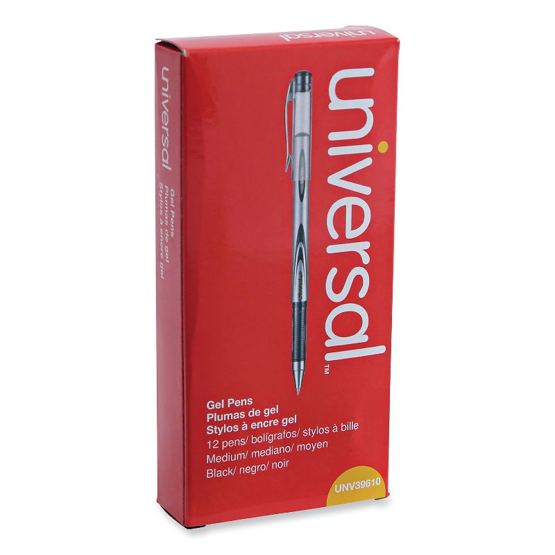 Universal Gel Stick Pen 0.7 mm Medium Black Ink 1 Dozen 39610, 2 of 9