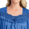 Collections Etc Soft and Silky Lace Long Sleeve Top Pajama Set - 3 of 4