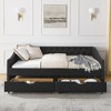 NicBex Full Size Upholstered Tufted Daybed with 2 Drawers and Button Back for Bedroom,Living Room,Apartment,Black - 3 of 4