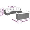 vidaXL Garden Sofa Set Grey, Dark grey - 3 of 4