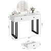 Vanity Desk with Mirror and Lights - 3 Colors LED Lights, Plenty of Storage Space - 2 of 4